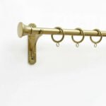 Handmade Unlacquered Brass Curtain Rod – Solid Brass Window Hardware with Rings - Image 2