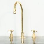 The Bell Widespread Unlacquered Brass Kitchen Faucet - Image 12