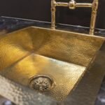 Island Solid Undermount Brass Sink