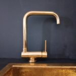 Unlacquered Brass Mixer Faucet With Foldable Spout - Image 3