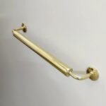Unlacquered brass towel bar