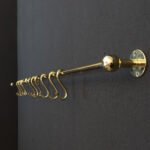 Unlacquered Brass Wall Mount Pot Rack - Image 2