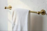 Unlacquered Brass Towel Rail – Wall Mounted Solid Brass Bathroom Towel Bar