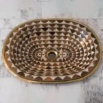 Wood And Brass Bathroom Sink SP - Image 2