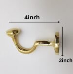 Vintage Brass Coat Hooks , Set of Brass Hooks for wall - Image 9