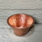 Round kitchen Sink, Hammered Copper Round Drum Bar Sink Including Drain - Image 2