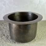 Patina Brass Round Bar Sink, Round Bronze Sink including drain - Image 2