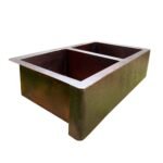 Hammered Copper Double Bowl Farmhouse Sink - Nocturn - Image 2