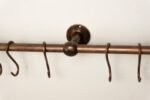 Oil Rubbed Pot Rack kitchen Storage - Copper Kitchen Rail with Hooks - Image 3