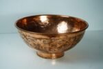 Engraved Copper Vessel Sink – Handmade Round Bathroom Vanity Basin - Image 4