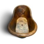 Black Copper Bathtub with Copper Patina Interior Soaking Tub - Image 4