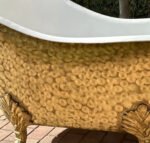 Solid Brass Clawfoot Bathtub With White Interior - Image 2