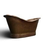 Solid Brown Copper Bathtub - Brown Copper Soaking Tub - Image 3