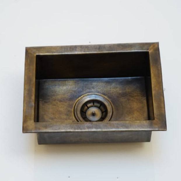 zayian-antique-bronze-hammered-brass-undermount-sink-rustic-brass-kitchen-sink-40131647930597 Antique Bronze Hammered Brass Undermount Sink - Rustic Brass Kitchen Sink - Image 1