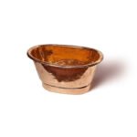 Hammered Copper Oval Vessel Sink – Rustic Tub Style Bathroom Wash Basin - Image 3