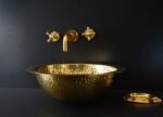 Handcrafted Hammered Unlacquered Brass Bar Sink Drop In - Image 7