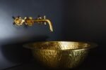 Handcrafted Hammered Unlacquered Brass Bar Sink Drop In - Image 9