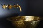 Handcrafted Hammered Unlacquered Brass Bar Sink Drop In - Image 10