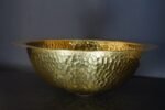 Handcrafted Hammered Unlacquered Brass Bar Sink Drop In - Image 11