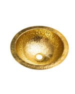 Handcrafted Hammered Unlacquered Brass Bar Sink Drop In - Image 5