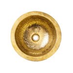 Handcrafted Hammered Unlacquered Brass Bar Sink Drop In - Image 8