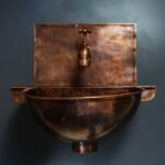 Rustic Copper Wall Mount Sink Bathroom