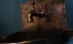 Rustic Copper Wall Mount Sink Bathroom - Image 5