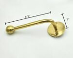 Handmade Unlacquered Brass Toilet Paper Holder – Minimalist Wall Mounted Bathroom Hardware - Image 5