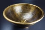 Antique Hammered Brass Vessel Sink Top Mount Bathroom Vanity - Image 4