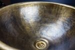 Antique Hammered Brass Vessel Sink Top Mount Bathroom Vanity - Image 8