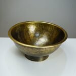 Antique Hammered Brass Vessel Sink Top Mount Bathroom Vanity - Image 5
