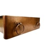 Hammered Copper Single-Bowl Farmhouse Sink with Rings - Ryla - Image 3