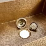 Hammered Copper Single-Bowl Farmhouse Sink with Rings - Ryla - Image 7