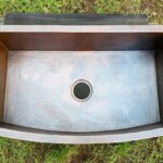 Copper Farmhouse Sink, Rounded Front Single Well-Daxa - Image 7