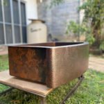 Copper Farmhouse Sink, Rounded Front Single Well-Daxa - Image 2