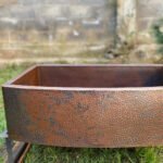 Copper Farmhouse Sink, Rounded Front Single Well-Daxa - Image 4
