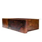 Hammered Copper Apron Front Single Kitchen Basin Sink -Onyx - Image 5