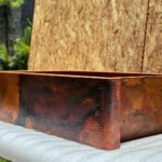 Hammered Copper Apron Front Single Kitchen Basin Sink -Onyx - Image 4