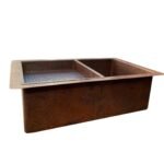 Single Bowl Undermount Farmhouse Kitchen Sink-Arlo - Aged Copper - Image 6