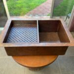 Single Bowl Undermount Farmhouse Kitchen Sink-Arlo - Aged Copper - Image 8