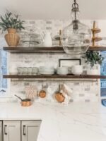 Unlacquered Brass Kitchen Rail – Handmade Wall Mounted Pot Rack with Hooks - Image 4