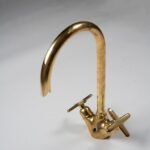 Unlacquered Brass Gooseneck Bathroom Sink Faucet