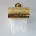 Solid Brass Toilet Paper Holder, Handcrafted Powder Room Roll Holder - Image 2