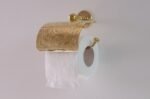 Solid Brass Toilet Paper Holder, Handcrafted Powder Room Roll Holder - Image 4