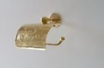 Solid Brass Toilet Paper Holder, Handcrafted Powder Room Roll Holder - Image 8