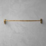 Handmade Brass Towel Rack – Rustic Wall Mounted Bathroom Bar - Image 2
