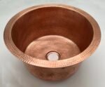 Hand Hammered Antique Copper Bar Sink 14" - Image 2