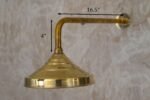Unlacquered Brass Wall Mounted Rainfall Shower Head - Image 2