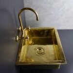 Unlacquered Brass Undermount Single Bowl Kitchen Sink - Image 2