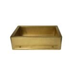 Single Bowl Hammered Front Apron Brass Kitchen Sink with Towel Bar-Bryn - Image 2